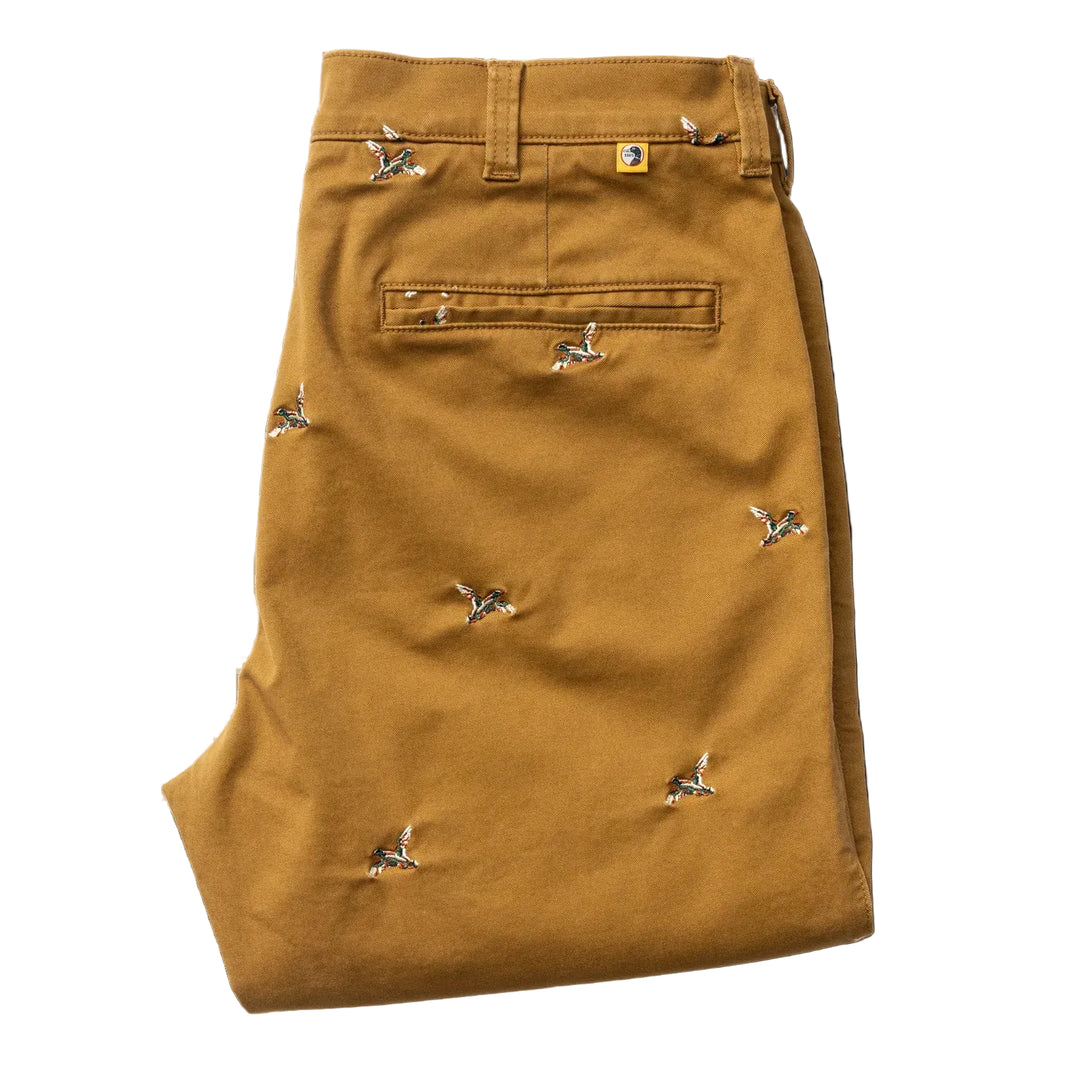 Classic Fit Gold School Chino  (Bronze Brown Emb)