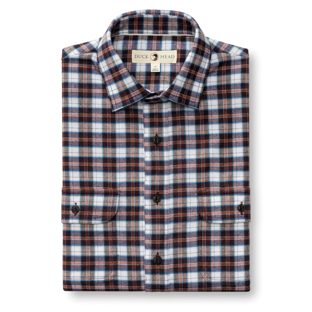 Performance Flannel Sport Shirt  (Chocolate Plum)