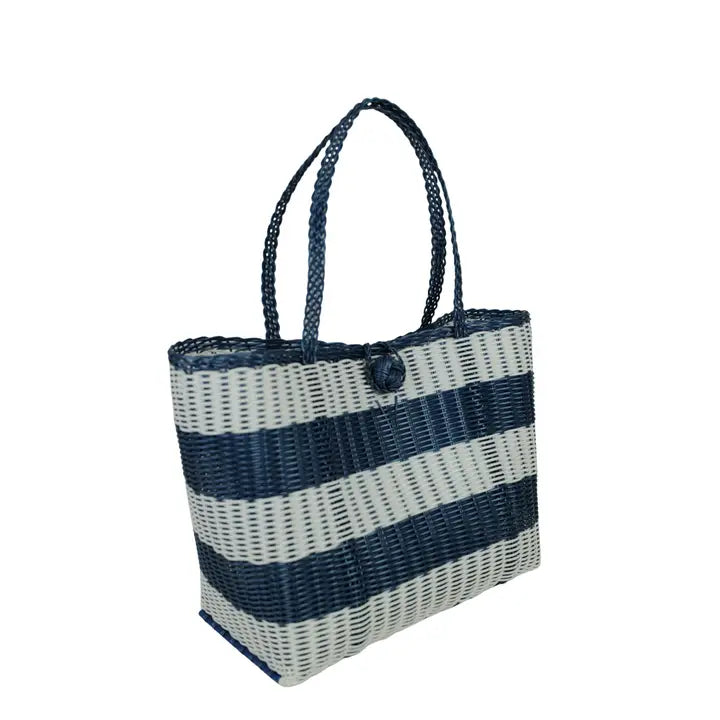 Small (Awning Stripe Fog Blue/White)