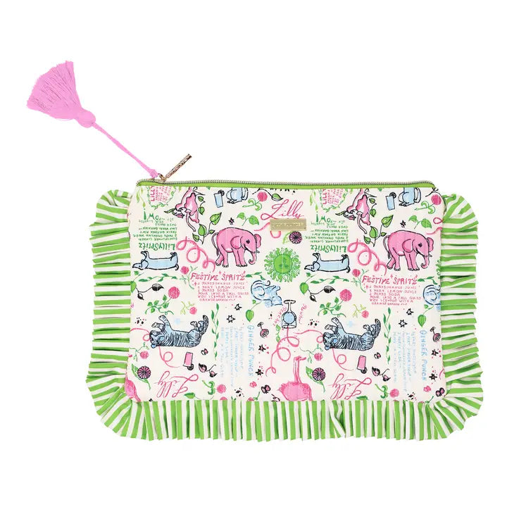 Quilted Ruffle Pouch (Celebrate with Lilly)