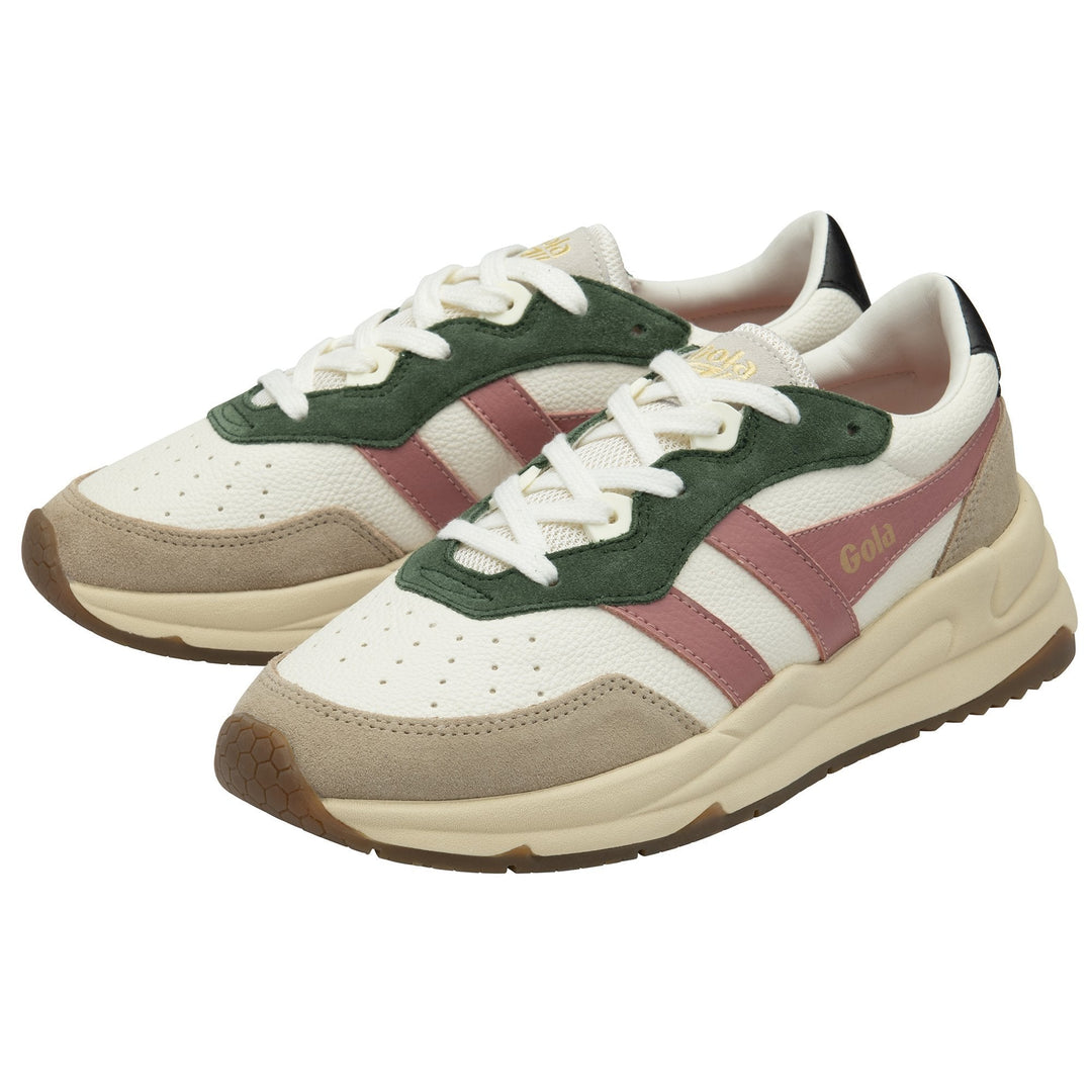 Saturn Quadrant Sneakers (Off White/Bone/Coral)