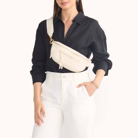 Charles Crossbody Medium (Calla Lilly White/Brushed Gold)