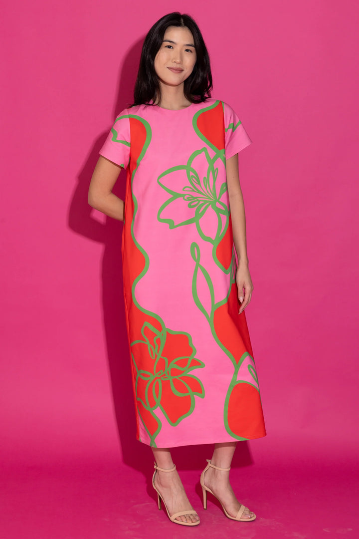 Elliot Dress (Fuschia Outline)