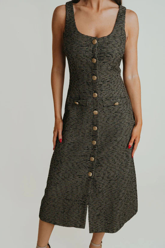 Maze Dress (Black &amp; Gold)