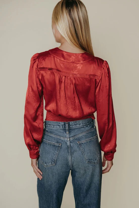 Avery Top (Red Floral)