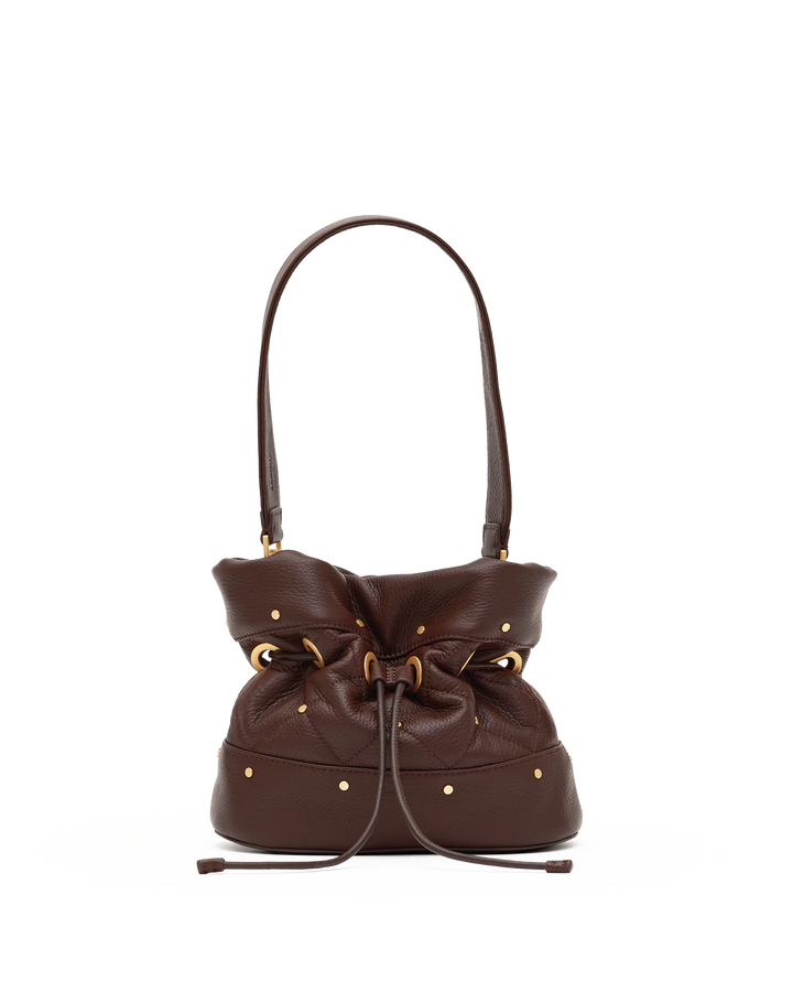Gianna Small (Quilted Espresso/ Brushed Gold)