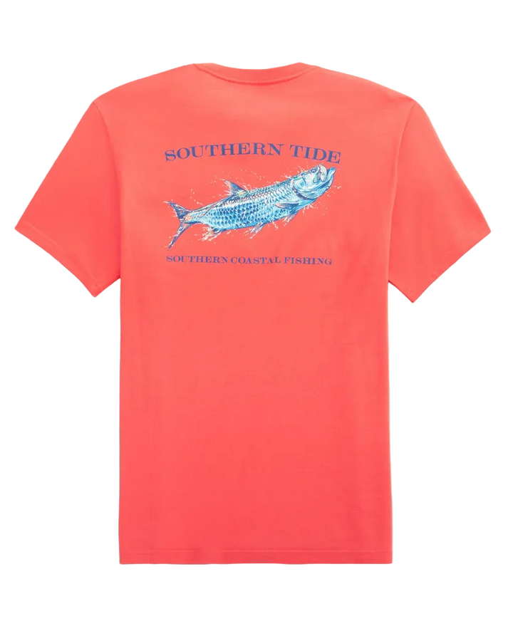 Tarpon Coastal Fishing Tee (Sunset Coral)