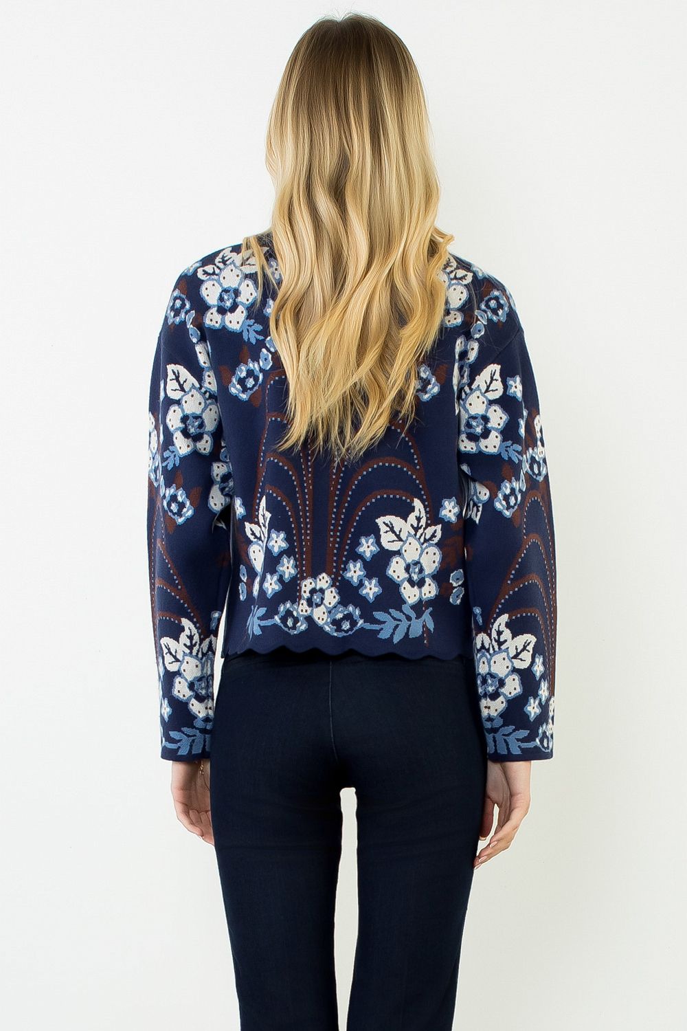Pattern Sweater (Navy)